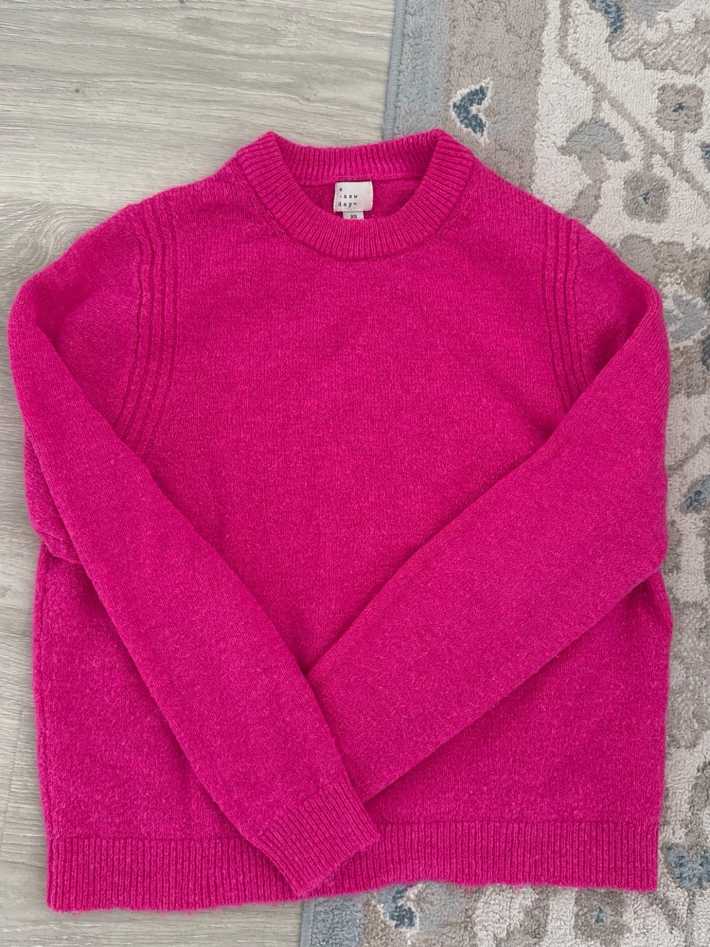 a new day Hot Pink Crewneck Sweater